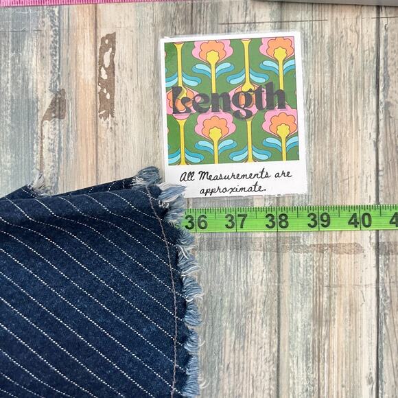 Citizens of Humanity Womens High Rise Striped Cropped Drew Flounce Sz 25 Bell - Picture 13 of 14